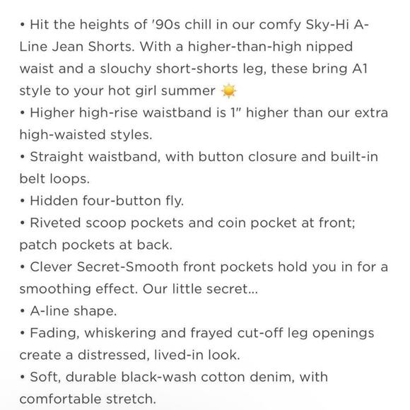 Old Navy Plus Women's Sky High A-Line Denim Jean Short 4X Washed Black - Picture 12 of 12